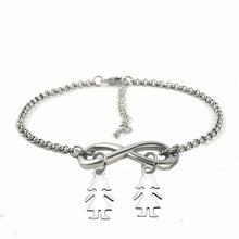 Family Baby Kids Charm Bracelets Stainless Steel Ball Beads Chains For Mom