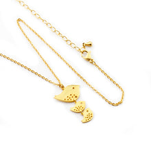 Mom Dad And Baby Bird Shaped Necklaces Pendants Happiness Animal Family Jew