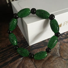 Drop Shipping Natural Jades Bracelet Chinese Carved Green Bracelet Jades Ba