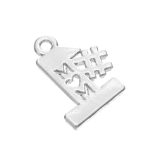 my shape 20Pcs rhodium plated number 1 mom word charms hot selling Mother's