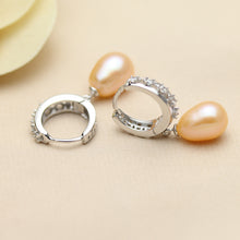 YouNoble Real wedding 925 silver earrings with pearls,pink freshwater pearl