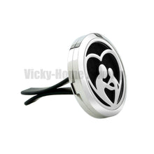 30mm Love Mom and Baby Round Steel 316L Stainless Steel Aromatherapy / Esse