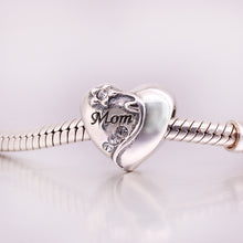 2016 New Heart Mom Beads Fit Pandora Charms bracelets Authentic 100% 925 st