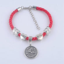 12 Constellations Bracelets Fashion Jewelry rope Bracelets love heart mom a