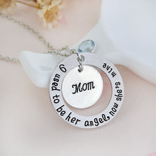 QIHE JEWELRY "I used to be her angel,now she's mine"Mom Memorial Necklace M