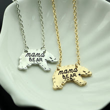 Cute Mama Bear Necklace For Mom Gift Mother's Day Birthday Gift for Mom Mam