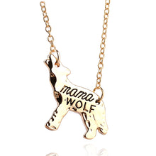 Gold Silver Personalized Mama Bear/Wolf Animal Pendant Necklaces Mother Nec