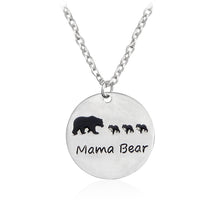 Miss Zoe Mama Bear Baby Bear Animal Pendant Necklace Silver Mother Kids Lov