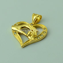 Anniyo Mom Loves Baby Necklaces for Women/Girls Hand in Hand Gold Color Cha