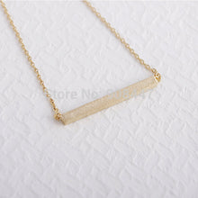 SMJEL Gold Fashion Horizontal Square Bar Necklaces for Women Tiny Dainty Je