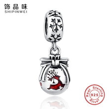 Shipinwei Genuine 100% 925 Sterling Silver Orchid MOM Heart Pendant Charm B