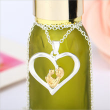 Hot sell Silver Gold Color Mom Baby Heart shaped Pendant Necklace For Women