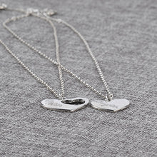 2 Pcs Family Jewelry Heart Couple Pendant Necklaces Danghter Mother Love Ne