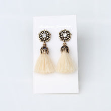 hzew NEW Rhinestone Long Tassel Dangle Earrings for Women Thread Fringe Dro