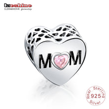 LZESHINE Mother's Day Gift 100% 925 Sterling silver jewelry Charms Loving H