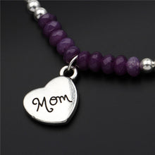 Hot fashion women bracelets i love you mom bracelet natural stone beads bra