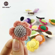 Let's Make baby teething crochet flowers wooden beads mom jewelry shower gi
