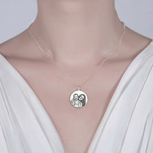 Personalized Sterling Silver Photo Engraved Necklace Handmade Photo Disc Ba