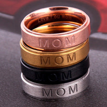 Ladies Elegant Delicate Finger Knuckle Rings MOM Carving Ring Women Titaniu
