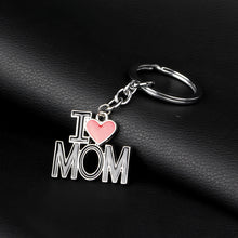 Family Jewelry Gifts Fashion Creative Enamel Letter Keychain I Love MAMA/MO