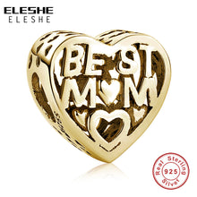 ELESHE Original Real 925 Sterling Silver Charms Fit Pandora Bracelet With C