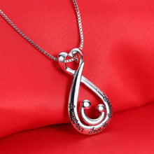 New Korean Mother's Day Pendant Necklace Love Heart Choker Women Silver Pla