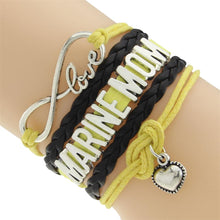 Custom Infinity Love marine mom Bracelet Yellow Wax line Cashmere Korea lea