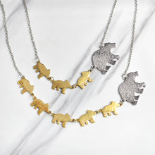 Mama bear 1 5 Cubs Bears Animal Pendant Necklace Silver Gold Mother Kids Lo
