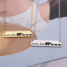 Hot sale Mama Bear Necklace Bar Necklace Bear Baby Necklace For Mom Gift Mo