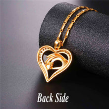 Collare Mother And Child Hands Pendant Mom Hold Baby's Hand Gold/Silver Col