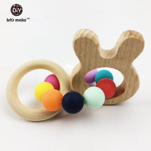 Let's Make Wooden Baby Bracelet Animal Shaped  Mom Kids Jewelry Teething Fo