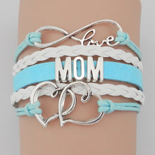 Drop Shipping Infinity Love Mom Bracelet  Best Gift for Mother-in Charm Bra