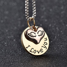 "I love you"Pendant Necklace Keychain Family Jewelry Dad Mom Step Parents F