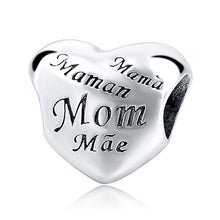 New Authentic 925 Sterling Silver Charm Beads Love Mom Forever Best Friends