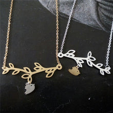 2017 Bird jewellery Stainless Steel Chain Good Luck Charm Branch With Sparr
