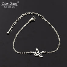 Minimal Paper Crane Bracelets Women Boho Jewelry Feminina Stainless Steel C