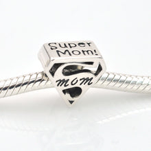HOT SALE Fits Pandora Charms Bracelet Super Mom Mum Charm 925 Sterling Silv