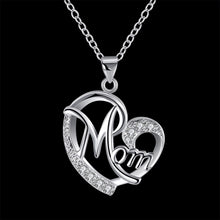 Mother And Child Pendant Gift For Mom 925 stamped silver plated Mom Charm N