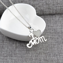Daughter & Best Mom Love Heart I love Mom Chic Punk Glow In Dark Pendant Ne