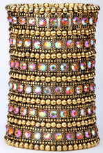 Multilayer stretch cuff bracelet women crystal wedding bridal fashion jewel