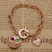 New Fashion Alloy Chain Link Bracelet Rose Gold OT Clasp with 20mm Snap But
