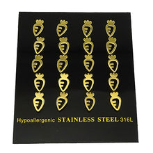 YYW New Gold color Stainless Steel Stud Earrings Small Size Cute Lovely Car
