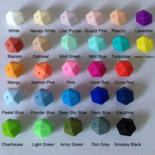 5pcs/lot 17mm Silicone Hexagon Beads BPA Free 100% Food Grade Silicone Loos