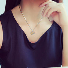 Unique Design 100% Real 925 Sterling Silver Heart Gold Mom Pendant Necklace