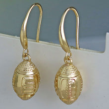 Sports Football Long Drop Earrings For Women 3D American Football Team Jewe
