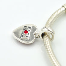 Fits Pandora Charms bracelet Necklace 925 Sterling Silver Beads Mom Love Ch