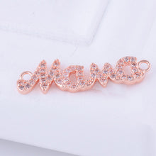 Supplies For Jewelry Wholesale Micro Pave Zircon Rhinestone Mama Connectors