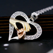 New Arrival Crystal Necklace Mommy And Baby Hand Jewelry with  Heart  Hand