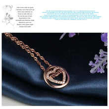Rose Gold Color 925 Sterling Silver Heart Love Pendants Rose Gold Color Mom