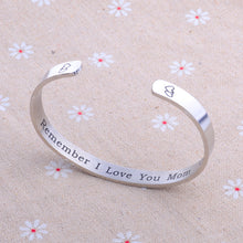 Bespmosp Vintage Bangle Stainless Steel" Forever And Always Remember I Love